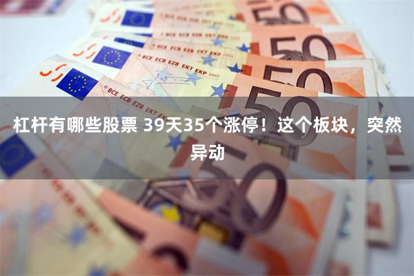 杠杆有哪些股票 39天35个涨停！这个板块，突然异动