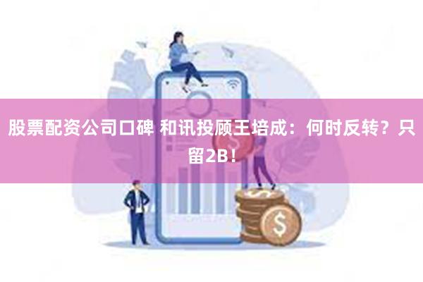 股票配资公司口碑 和讯投顾王培成：何时反转？只留2B！